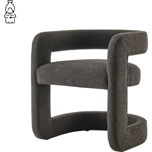 Althea Dining Side Chair in Charcoal Recycled Fabric